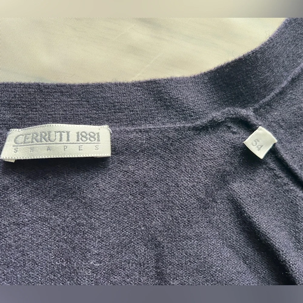 CERRUTI 1881 Pure Cashmere Cardigan In blue men's size 54